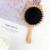 Natural Boar Bristle Hair Brush with Bamboo Handle, Anti-static Scalp Massage Comb, Detangling Hair Brush, Styling Tool