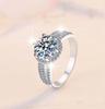 TikTok Influencer Inspired Moissanite Six-Prong Wedding Ring for Women - One Carat Jewelry