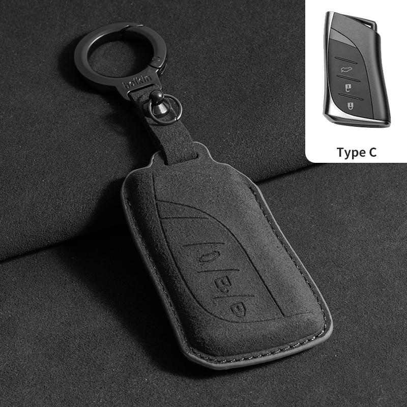 

Interior Mouldings Leather Car Key Case For Lexus NX GS RX IS ES GX LX RC 200 250 350 LS 450H 300H 2017 2018 2019 2020 Suede Key