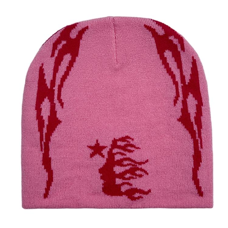 Popular Beanies Hat for Adult Fashion Winter Autumn Skull Hat Teens Warm Pullover Hat Breathable Stretchy Jacquard Caps