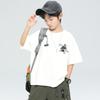 Boys' Short sleeved Thin T-shirt 2026 New Mid to Large Children's Summer Top Children's Quick drying Fried Street Summer Fashion T
