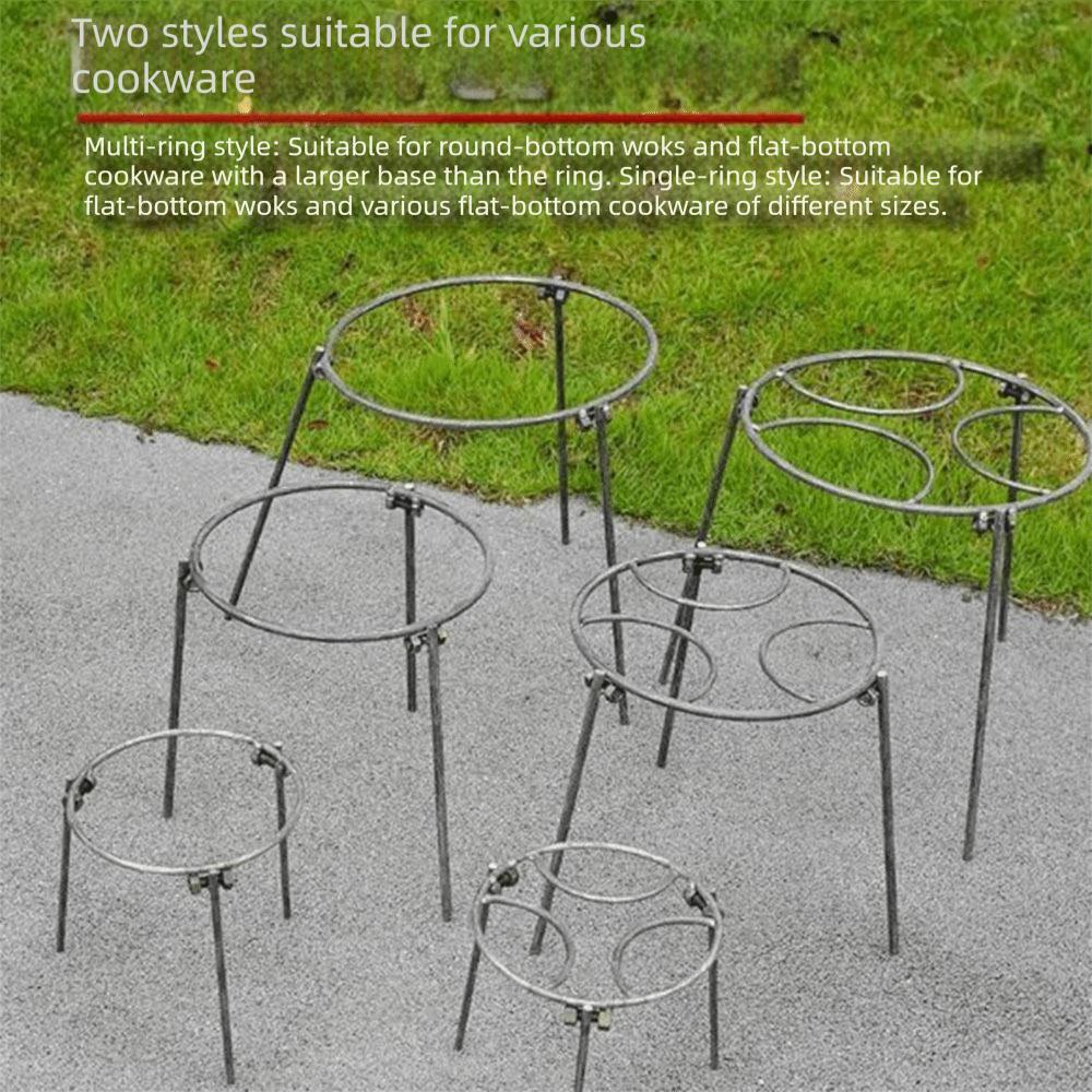 Foldable Pot Rack Reinforced Steel Camping Grill Camping Campfire Tripod Hiking Picnic