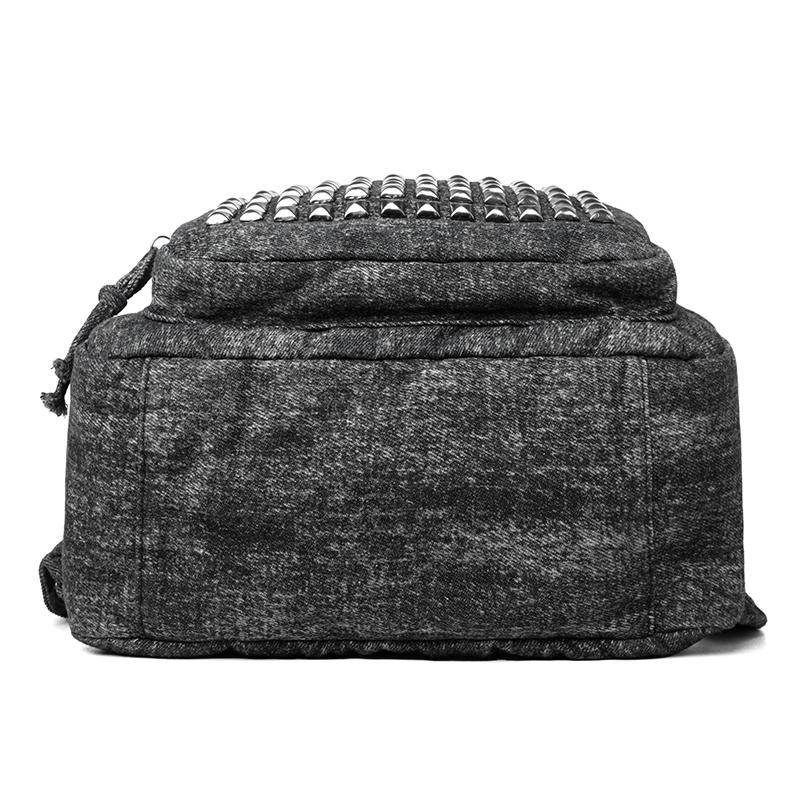 Mochila com Rebites Mochila Punk de Brim