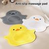 Foot Rub Mat Little Yellow Duck Design Silicone Foot Mat Anti-Slip Suction Cup Bottom Dead Skin Remover Bath Pad
