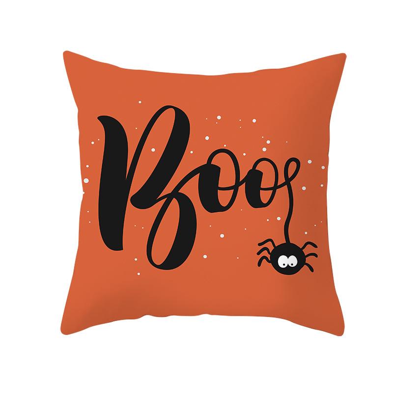 Funny Halloween Pillow Cover Wish Home Living Room Sofa Cushion Cover Fun Printed Peach Skin Pillow