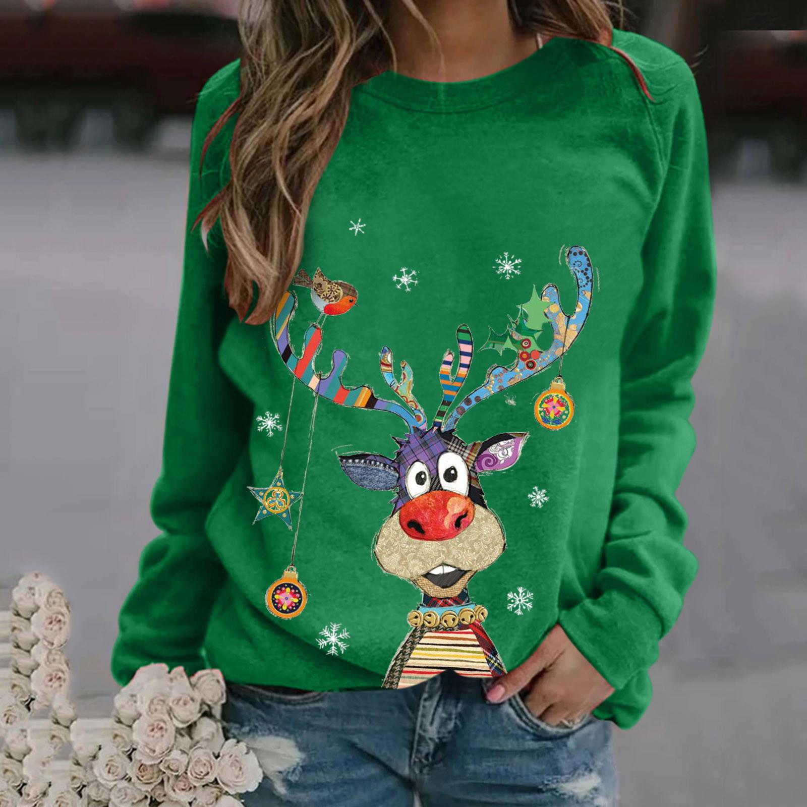 

Women s pattern printed casual sled comfortable fit long sleeved hood, suitable for all seasons XS