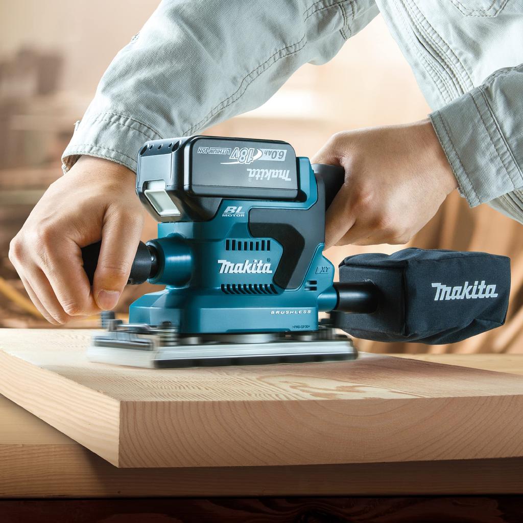 Makita Rechargeable Belt Sander with Battery and Charger BO380DRG Blue 18V6.0Ah