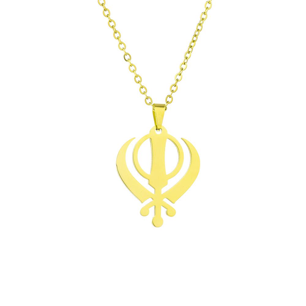 European & American Retro Sikh Pendant Necklace - Unisex Titanium Steel Accessory
