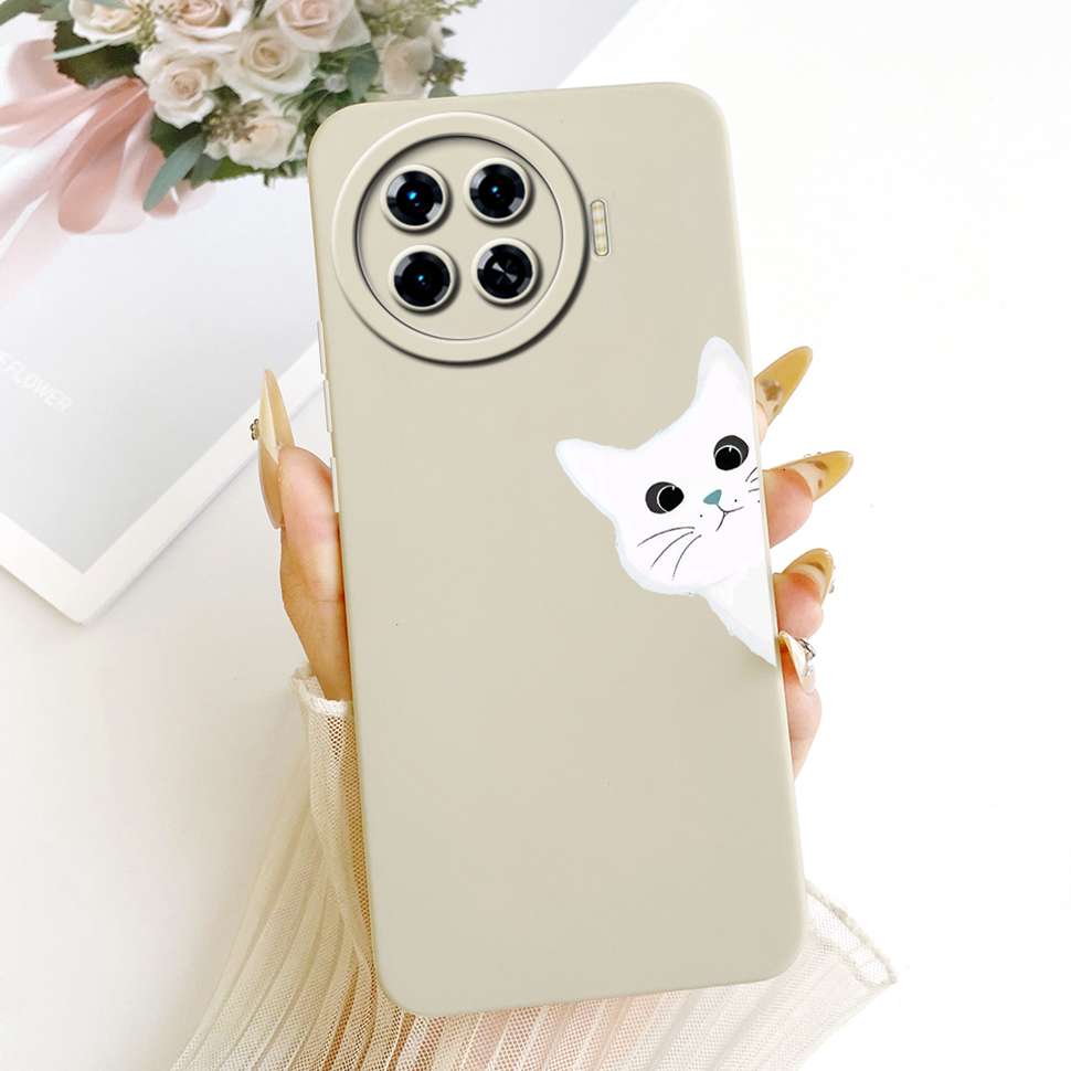 Cute Rabbit Cat Case For Tecno Spark 20 Pro Plus KJ7 Soft Shockproof Cases For Spark20 Spark 20 Pro+ ProPlus Silicone Back Cover