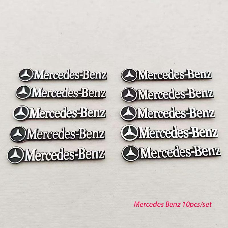 2/4/10pcs ABS Car Audio Decoration Sticker Logo Mercedes Benz And AMG Auto Badge Decal For Mercedes Benz AMG Car Accessories