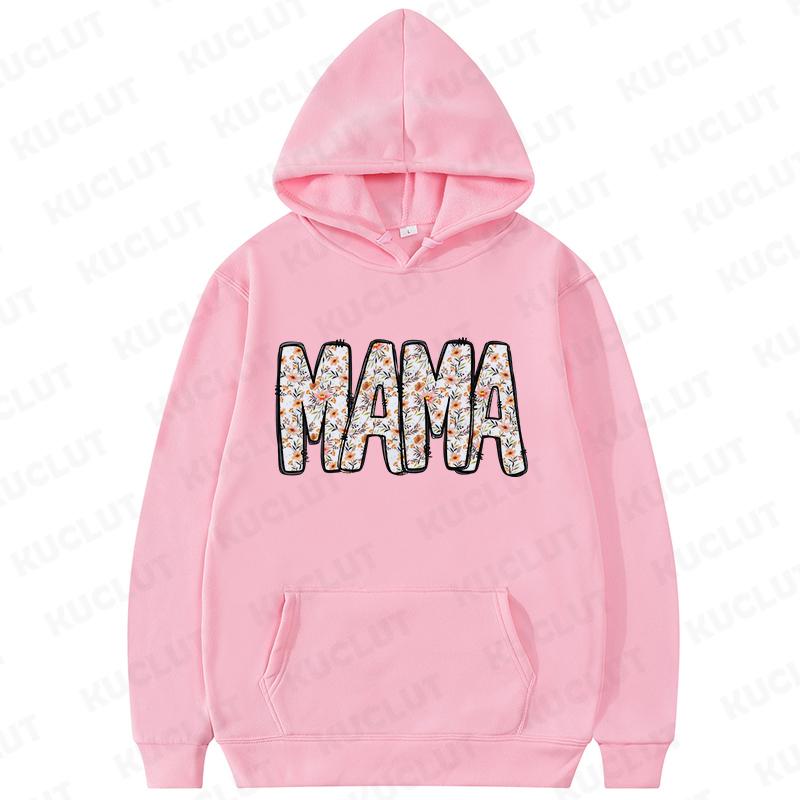 Cat Mama Print Hoodies Fashion Casual Long Sleeve Sweatshirts for Autumn Winter Clothing Mom Sportwear Fashion Women Clothes