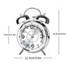 4 Inch Twin Bell Loud Alarm Clock Metal Frame 3D Dial with Backlight Battery Operate Desk Table Alarm Clock for Home and Office