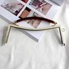 20.5CM Concave Smooth Metal Clasp Sewing DIY Handmade Clutch Frame For Bags With Silicone Handles Purse Accessories Bag Parts