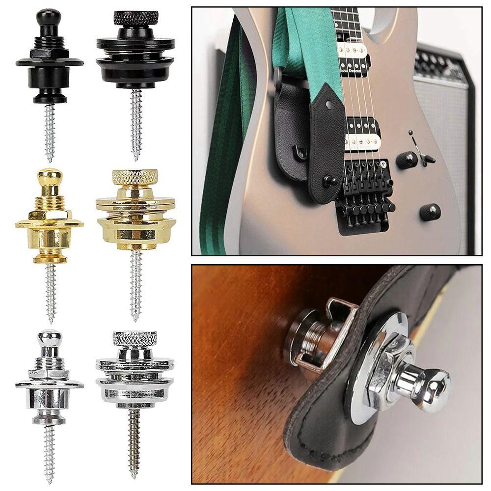 1Pcs Security Locking Guitar Strap Lock Locking End Stud for Acoustic Bass Guitar