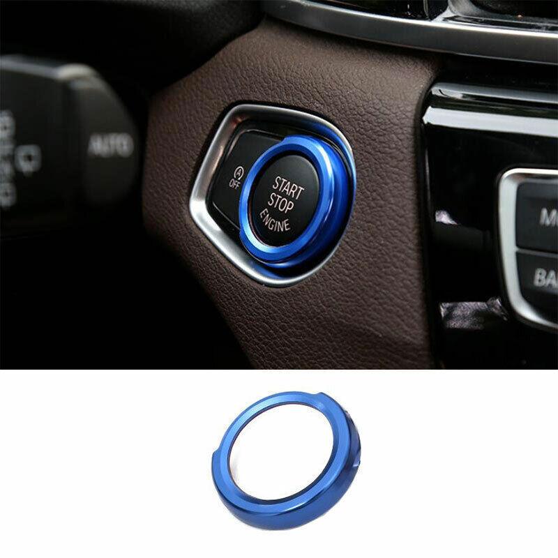 Blue Aluminum Ignition Switch Start Button Ring Trim For BMW X3 G01 X4 2018-