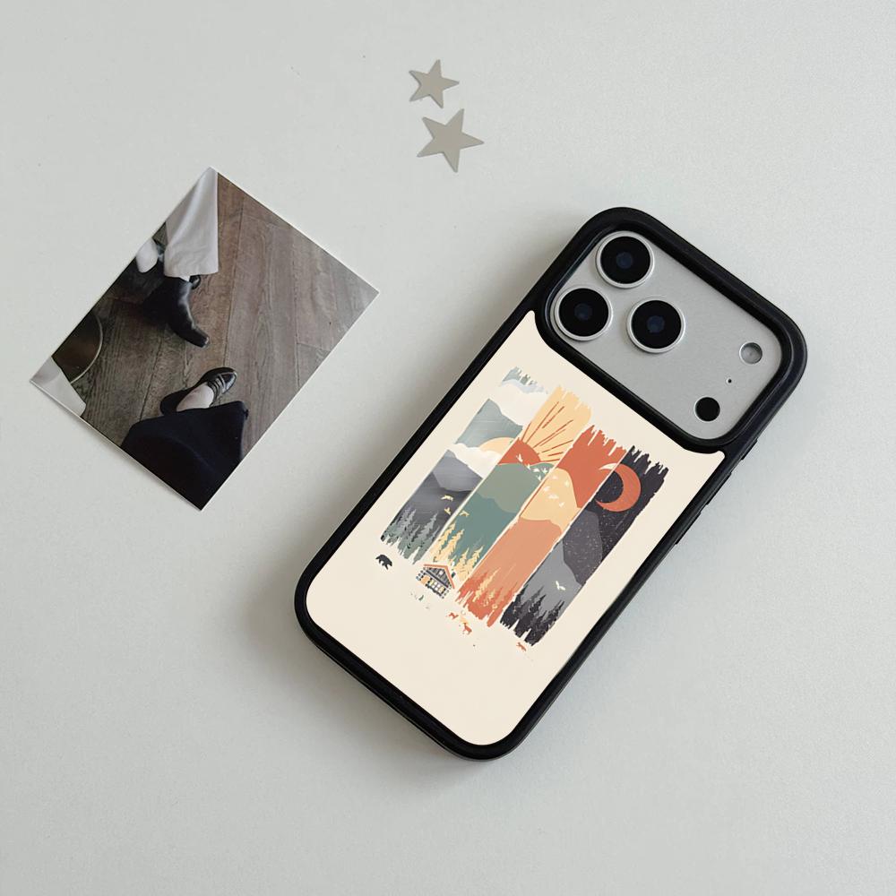 Nature Outdoor Camping Phone Case For IPhone 17 Air 16 15 14 Plus 13 12 11 Pro Max Dual Tone Hard PC Fashion Protective Cover