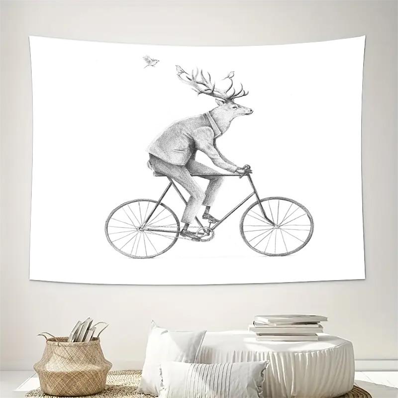 Vintage Bicycle Tapestry Wall Hanging Bohemian Decor Cycling Art Room Aesthetic Dorm Wall Decor Mountain Bike Lover Gift Modern