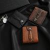 Vintage PU Leather Crocodile Skin Wallet Small Alligator Coin Pocket Purse Zipper Closure Credit Card Holders Male