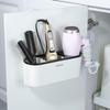 Hair Dryer Holder - White Tool Organizer Blow Cabinet Door, Bathroom Curling Iron for Straightener Styling Tools Storage