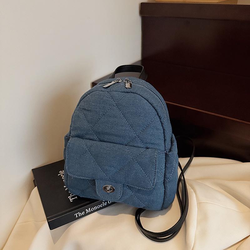 

Джинсовый рюкзак женский новый легкий и универсальный женский рюкзак универсальная студенческая школьная сумка темно-синий