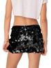 European & American Sexy High-Waist Sequin Mini Skirt – A-line, Ultra-Short, Hip-Hugging Women's Wear