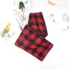Women's Summer Plaid Trousers Loose Elastic High-Waist Wide-Leg Pants