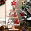 Wooden Christmas Tabletop Sign DIY Xmas Tree With Snowman Santa Pattern Table Ornaments Merry Xmas Decoration For Home New