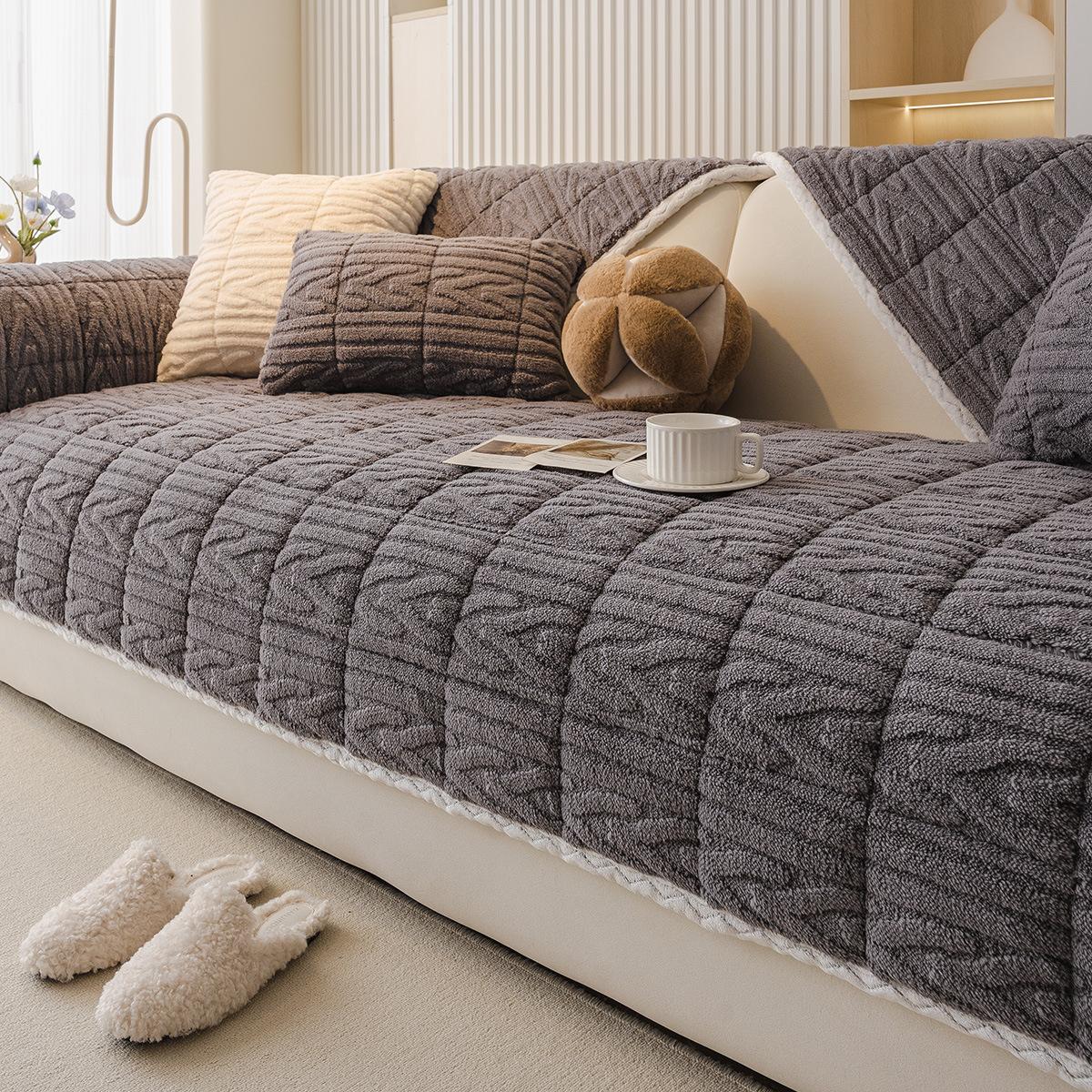 

Шу Хлопковый Жаккардовый Флис Подушка для Дивана Новая Прямая Ряд Плюшевая Подушка для Сиденья Нескользящий Кожаный Чехол для Дивана Трансграничный 70*70cm