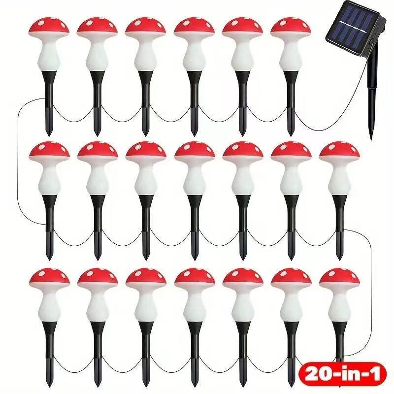 Outdoor Waterproof Solar LED Mushroom Light for Garden and Courtyard Decor