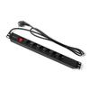 Qoltec Power Strip PDU for 19'' RACK | 1U | 16A | 6xSCHUKO | 2m