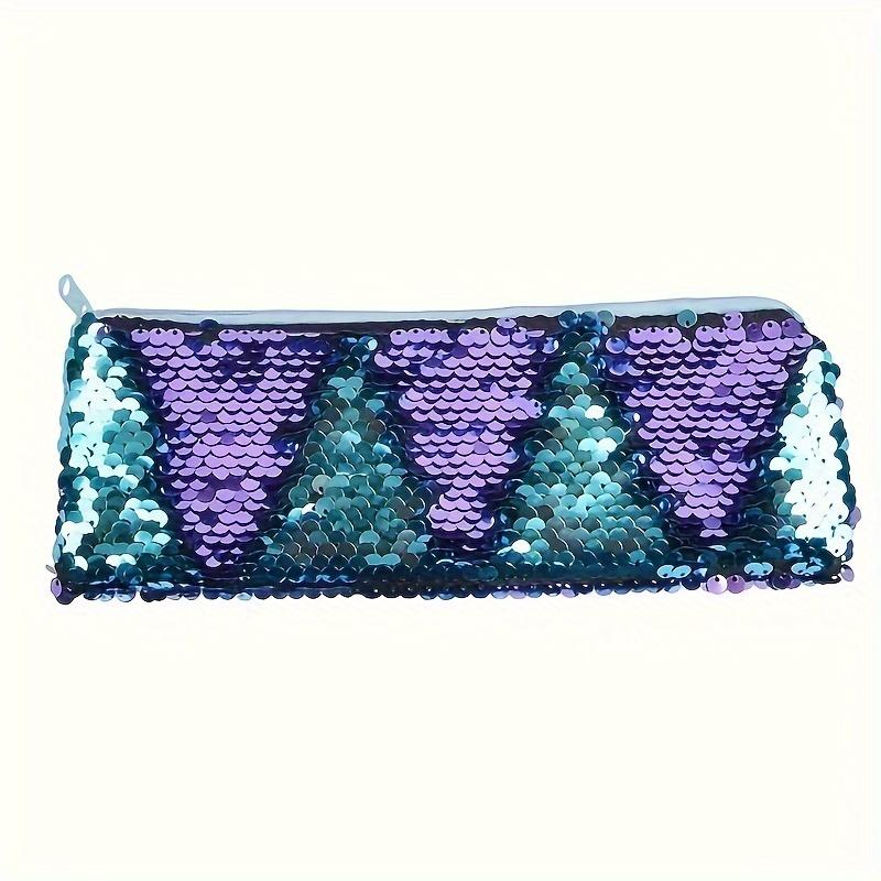 

1 шт. Сумка для макияжа с пайетками «русалка», большая вместимость, дорожная косметичка, прочная сумка на молнии для хранения кистей для макияжа A