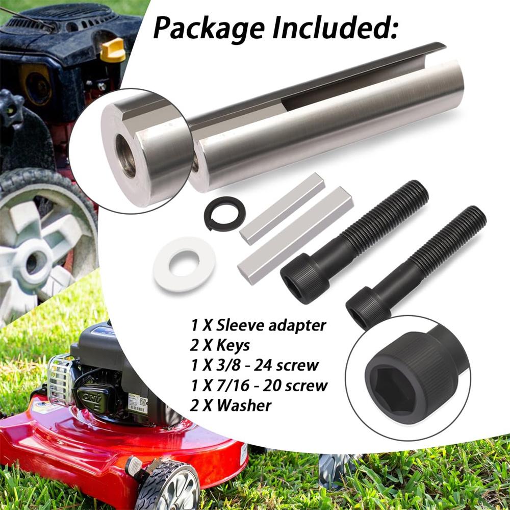 Prodloužený 1 až 1 1/8 palce 1/4" Klíčový Adaptér Hřídele Klikové Hřídele Řemenice Plynového Motoru