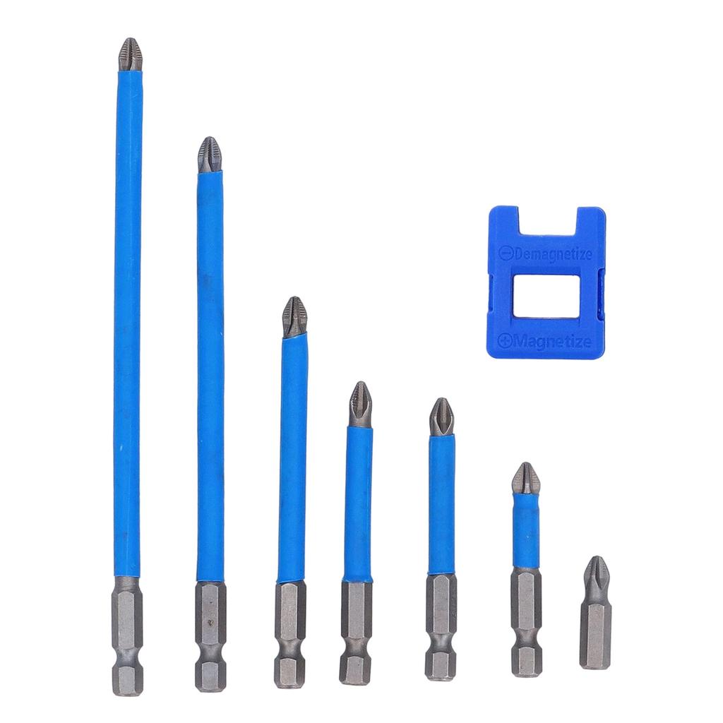 7-teiliges Set Kreuzschlitz-Bit PH2 Magnetisch Elektrischer Schraubendreher Bohrer mit Magnetisierer