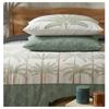 Parure de lit - EDEN - Sous les Palmiers - 220 x 240 cm - 100% coton 57 fils/cm² - Motif tropical vert