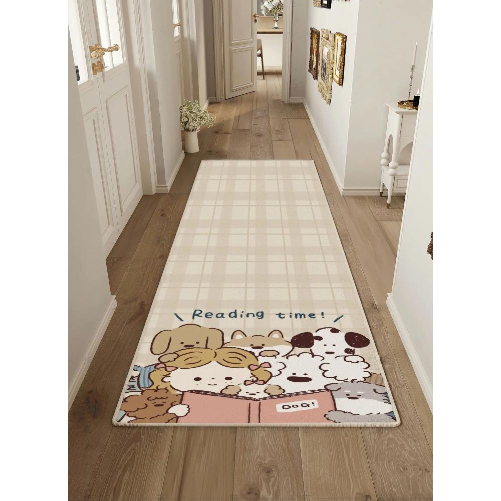 Aesthetic Flannel Carpet - Premium Non-Slip Shedding-Proof Rug for Bedside/Hallway High Traffic - Home Decor