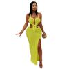 C7407 European & American Fashion: Sexy Knit Halter Backless Dress for Women