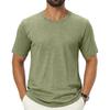 Men Crew Neck Short Sleeve T Shirt Outdoor Casual Basic Top Lightweight Breathable Fabric Fit Comfortable Design