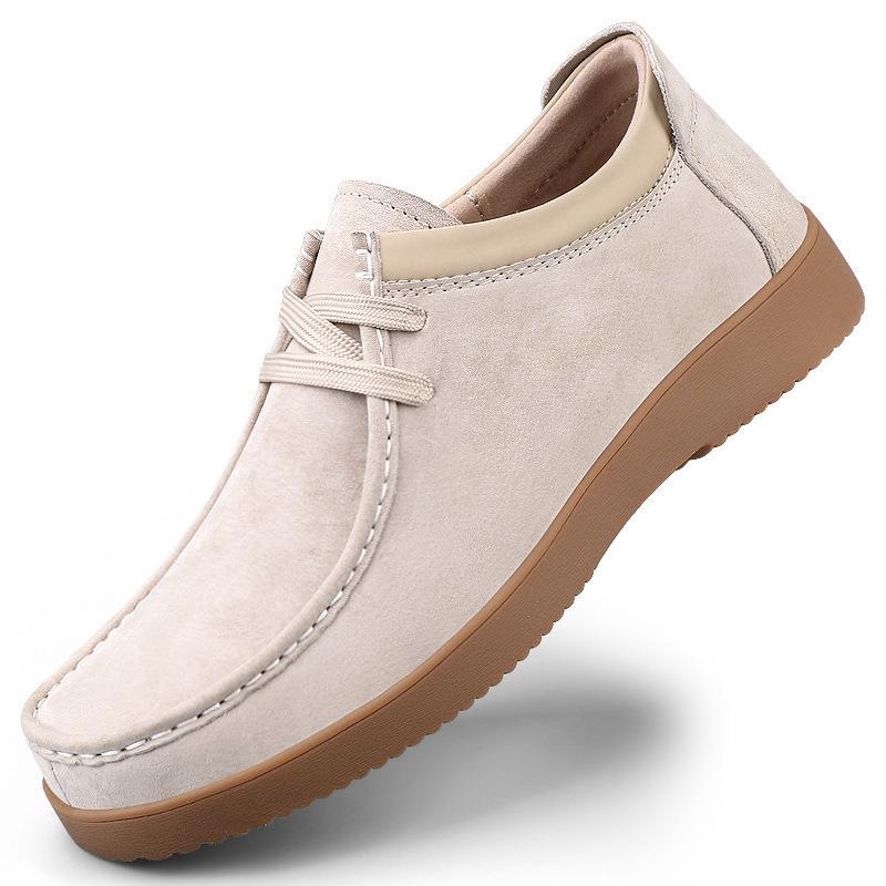 Cross Genuine Leather Men's Loafers - Retro, Soft Sole, Breathable, Trendy, Versatile Casual Shoes (Available in Sizes 45-47)