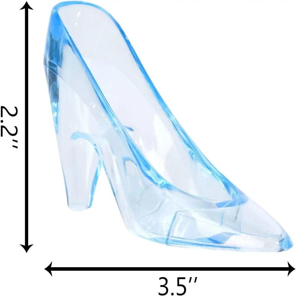 12PCS Creative Princess Slippers 3.5 Inch Crystal Shoes New Mini Cinderella Slippers