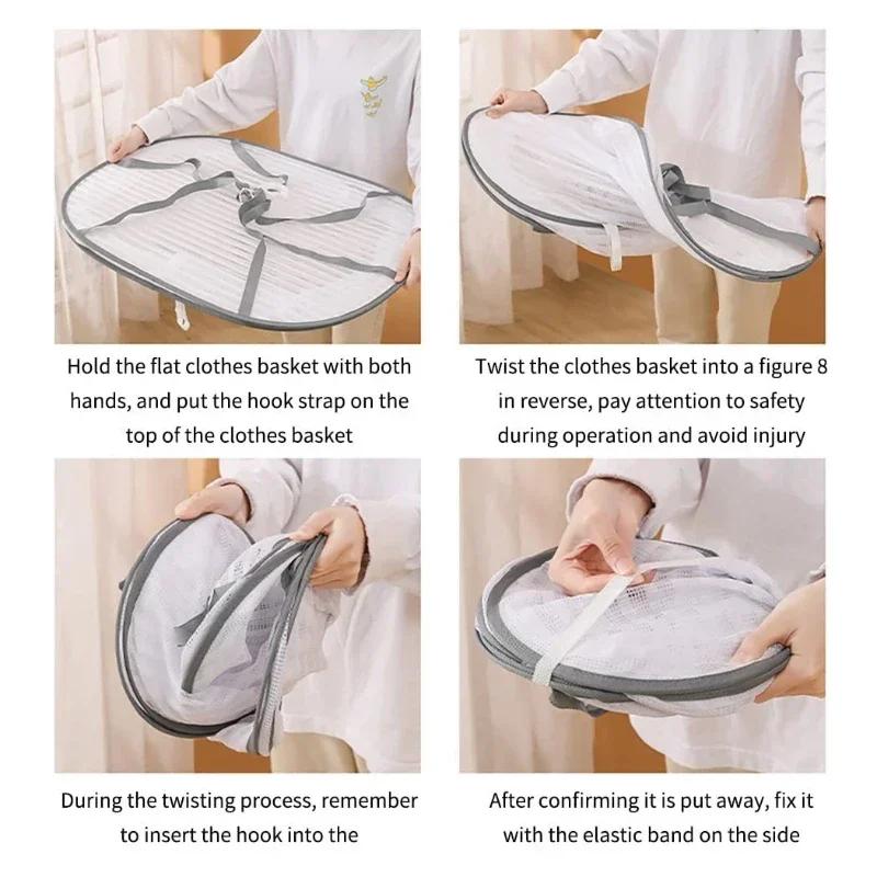 Multifunctional Portable Foldable Muti-layer Hanging Drying Net for Dry Goods Vegetable Fruit Herbs Clothing Non-toxic Polyester
