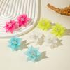 Dopamine Korean Fresh and Sweet Resin Three-dimensional Flower Earrings Earrings for Women