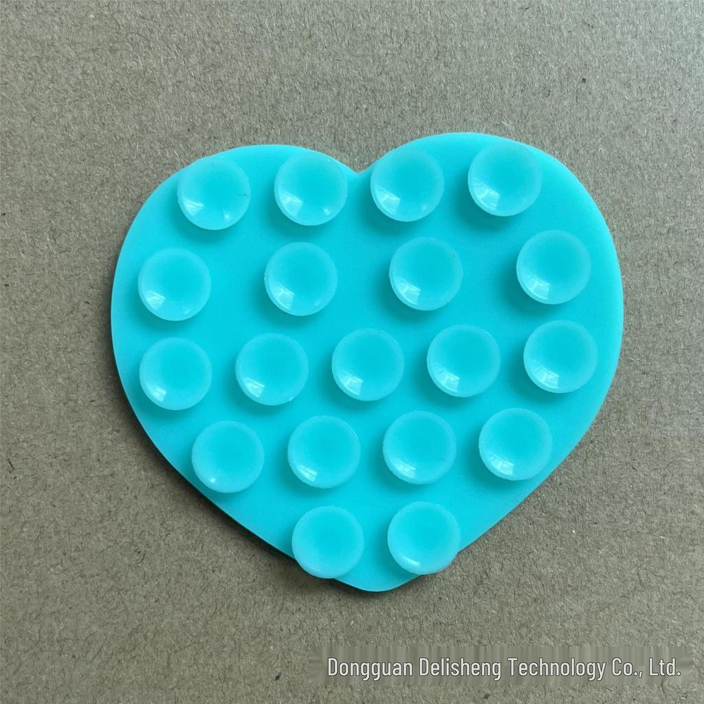 Heart-Shaped Multifunctional Silicone Suction Cup Phone Stand