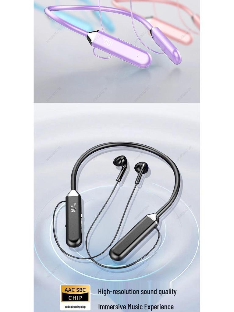 Wireless Sports Neckband Bluetooth Headphones with Long Battery Life, Universal Fit, Non-Slip Design