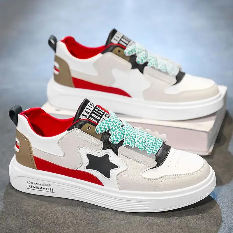 Casual Board Shoe Trends 2024 Vulcanize Shoes for Men Lightweight Leisure Trend Designer Luxury Adults Common Work Sneakers Man