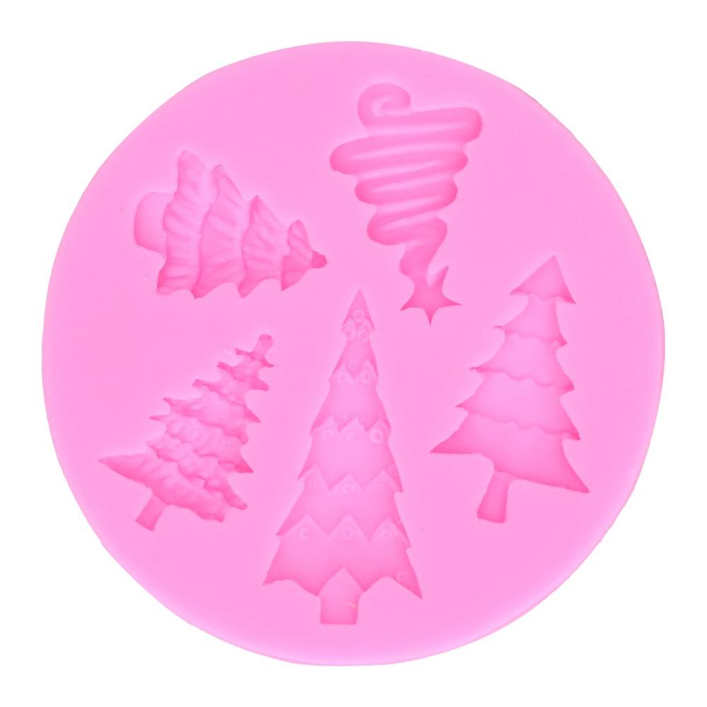 Round Shape Silicone Fondant Mold Tree Cavities Chocolate Baking Mold Cake Decoration
