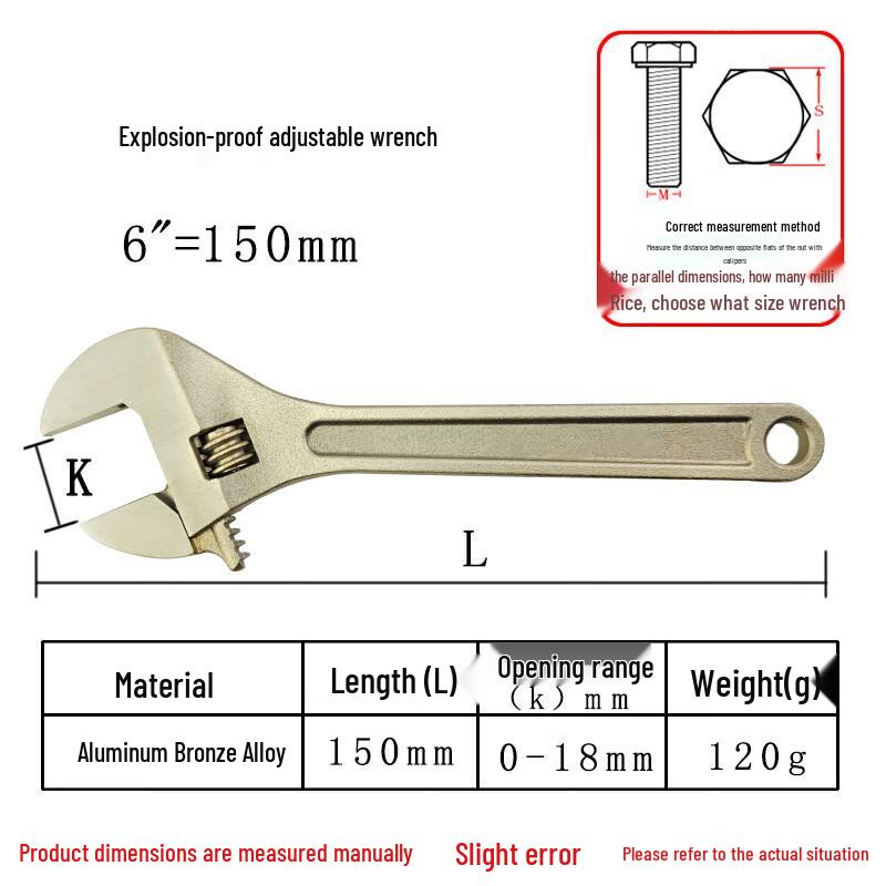 WEDO Aluminum Bronze Adjustable Wrench CN plug (adapter included)
