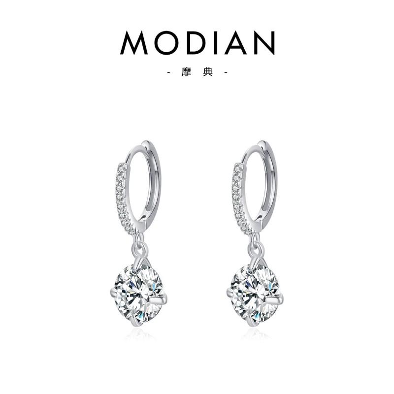 Sterling Geometric Stud Earrings Women Micro-Paved Crystal Rhinestone Minimalist Chic Fashion Jewelry 925 Sterling Silver