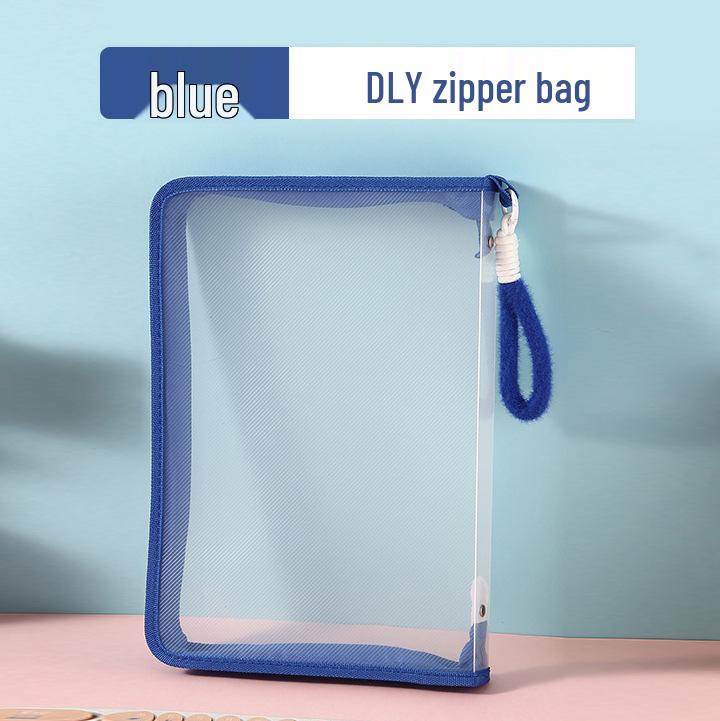 A4 Waterproof Transparent Zipper File Bag - Thick, Durable Handbag for Students