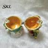 Festive Tabletop Decoration for Christmas Theme Jewelry Box with Magnetic Hinge, Alloy Enamel Vintage Holiday Seasonal Home Accents Style Organizer,