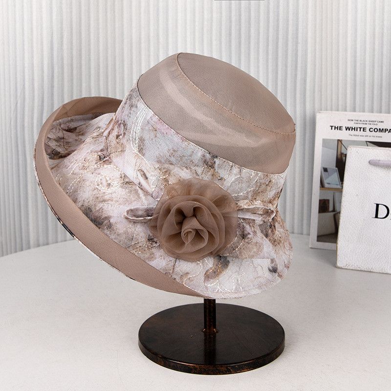 

New Arrival Summer Bucket Hat Sun Hat Women s Thin Breathable Ladieswear Sun Protection Outdoor Fashion All-Matching Big Brim Fisherman Hat 8754-khakis [light and breathable]]